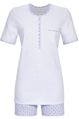 Ringella Kurzpyjama mit Knopfleiste Farbe ciel, Größe 42
