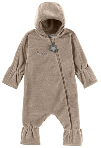Sterntaler Baby Overall Fleece Unisex - Jumpsuit aus Microfleece Stickerei, Reißverschluss, sowie Hand- und Fußstulpen - beige, 68