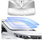 CGEAMDY Car Windshield Sun Shade Umbrella, Car Front Windshield Sun Shade Umbrella, Car Foldable Protector with Sunshade Cover Sunshade Umbrella 360° Rotation, Sun Shade Protect Cars(135x75cm)