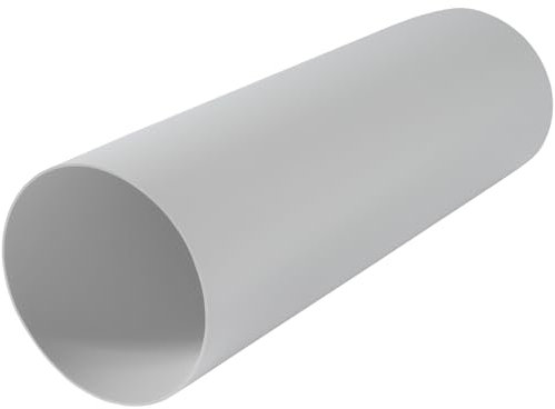 Condotto di ventilazione rotondo dritto in plastica da 10,2 cm, lungo 30,5 cm, tubo di ricambio, estensione, circolazione dell'aria fresca