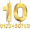 10th Geburtstagskerze, 3D Design Gold Glitter Nummer Kerzen, Cake Topper Dekorationen, Kuchen Kerze für Geburtstagsparty, Hochzeitstag, Baby-Dusche, Party-Dekoration