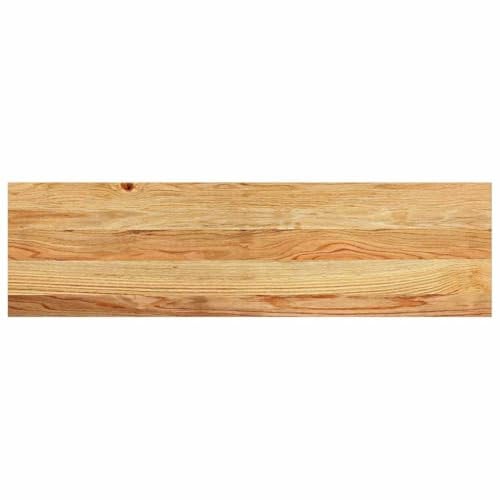 vidaXL Treppenstufen 2 STK. Hellbraun 90x25x2 cm Massivholz Eiche, Treppenstufe für Holztreppen, Treppenstufe Holz, Fenstersims, Treppenstufe Eiche