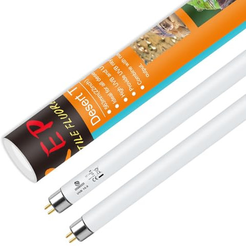 REPTI HOME UVB Lampe Terrarium, T5 UVA UVB Lampe Reptilien 8W-2stück, Leuchtstoffröhre T5 UVB 10.0 30cm, Terrarium Lampe UVB für Reptilien, Schildkröte, Bartagamen, vögel
