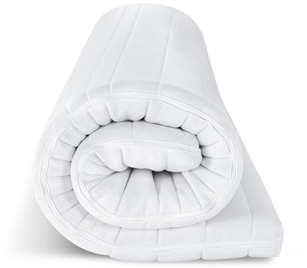 EGO HOME Matratzentopper 90x190cm – 8cm Memory Foam Topper H2, Weicher, Premium Komfort-Topper mit Abnehmbarem & Waschbarem Bezug, Atmungsaktiv – Hochwertige Matratzenauflage für Boxspringbett Bett