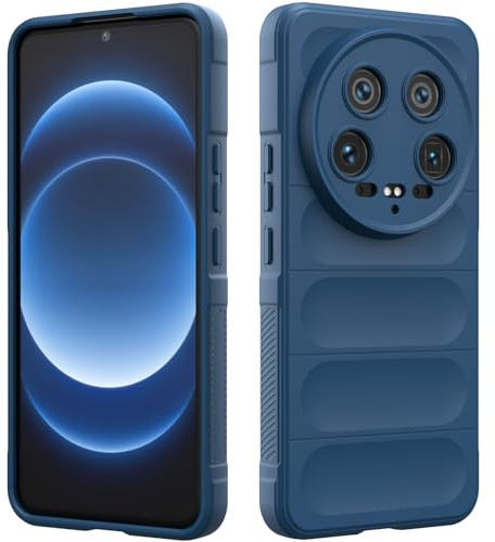 Custodia Compatibile con Xiaomi 14 Ultra 5G, Silicone Custodia per Tutto il Corpo, Copertura Antiurto con Fotocamera Protettivo, Cover Morbida al Tatto - Blu Scuro