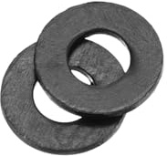 QUARKZMAN 220 Stück Runde Unterlegscheiben M2.5 x 5.5 x 0.5 mm, Kohlenstoffstahl Dichtscheiben Schwarz Beilagscheiben Set, O Ring Flache Dichtungsringe für Schrauben Muttern Gewindestange