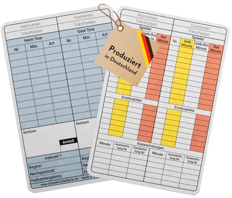 cramti - Fußball Schiedsrichter Spielnotizkarte - Schiedsrichterkarten Set aus Nachhaltiger und Sozialer Produktion - Blanko Spielkarten (800 Karten)