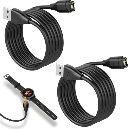 2PCS Smart Watch Charger for Garmin Fenix 7 7S 7X 6 6S 6X Pro 5 5S 5X Plus | 1M Charging Cable, for Epix2 Forerunner 745 935 945 45 45S 245 Approach S10 S40 S60 Vivoactive 3 4 4S Vivomove 3 3S Instinct
