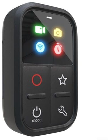 Telecomando Blue-tooth per Go-Pro Hero 13 12 11 10 9 MAX 2, otturatore wireless impermeabile, ABS 6 x 4 x 2 cm, per avventure all'aperto, nero