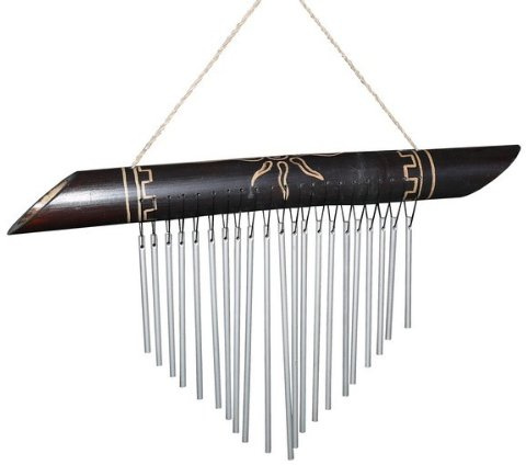 Klangspel metall bambu vindklocka Feng Shui Klang4
