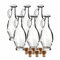 gouveo lot de 6 bouteilles en verre carafe 500 ml avec bouchons (HGK) - bouteille à anse pour le remplissage - carafe vide 0,5l pour vin, liqueur, sirop, huile, vinaigre