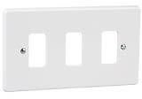 Crabtree 5573 Grid Cover Plate 3 Gang White