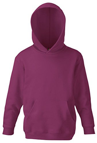 Fruit of the Loom Pullover mit Kapuze für Kinder Unisex (5-6 Jahre) (Burgunder)