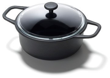 SERAFINO ZANI Casseruola Alta cm 24 Antiaderente con Coperchio Vetro