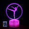 HPBN8 Ltd Kreative 3D Ballett Lampe Nacht Licht USB-Strom Fernbedienung 7/16 Farben Amazing Optical Illusion 3D LED Lampe Formen Kinder Schlafzimmer Geburtstag Weihnachten Geschenke