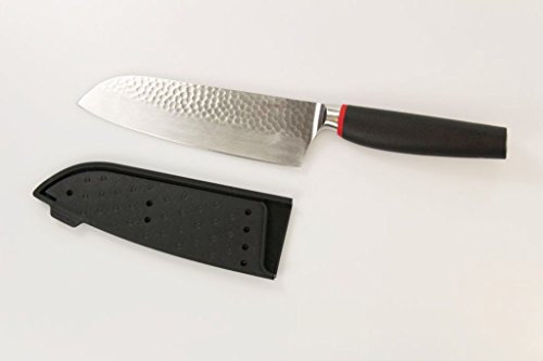 TUPPERWARE Messer Chef-Series Pure Santoku Messer schwarz-rot