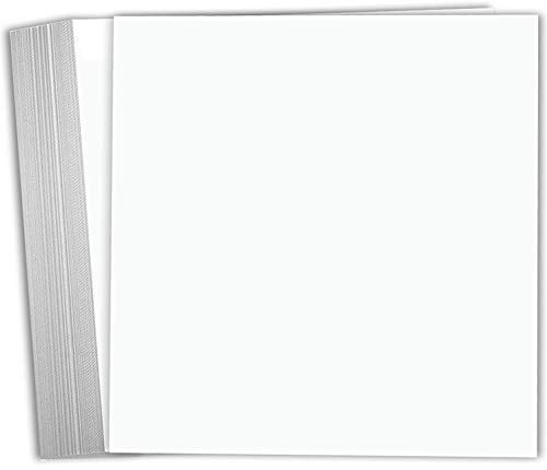 Hamilco White Cardstock Scrapbook Paper 12x12 65lb Card Stock – 25 Pack