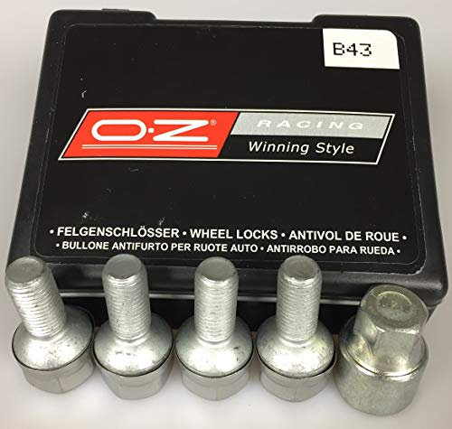 OZ Racing - Blocco Ruota per Cerchione Smart Fortwo 450 451 452, 4 Pezzi, Metallo, ISO Metric M12x1.5, Compatibile con Groove da 12 mm