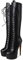 Only maker Damen Kniehoch Stiefel Plateau Hohe Schnürstiefel mit Stiletto Absatz Lederimitat Schwarz 38 EU