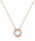 Philip Jones Rose Gold Plated Circle of Life Necklace Created with Zircondia® Crystals