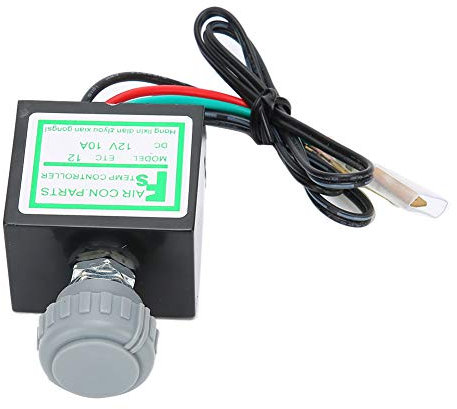 Termostato electrónico para aire acondicionado, termostato electrónico universal de 10 A 12-24 V, termostato electrónico A/C(12V)