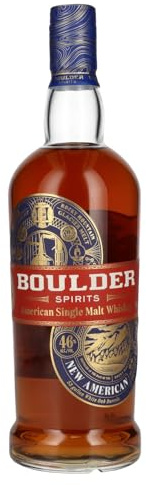 Boulder Spirits American Single Malt Whiskey, 700 ml, 46% Vol. | 3 Jahre in Weißeiche gereift, 100% gemälzte Gerste, 2-fach destilliert, Noten von Karamell, Himbeeren, Muskatnuss