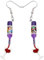 DUOWEI Jolies boucles d'oreilles romantiques en forme de bouteille de vin rouge en forme de cœur et verre de vin rouge, cadeau pour femmes et filles, Acrylique, Pas de gemme