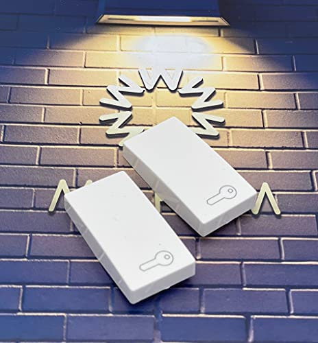 COPERCHIO COVER PULSANTE APRIPORTA per frutti compatibili con Vimar Plana Bianco 2 pezzi