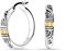 LeCalla 925 Sterling Silber Creolen leicht zweifarbig rund Form antik italienisch Bali Stil für Frauen 25MM