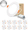 BAGZY LED Spot Encastrable, Extra Plat 10 Pack 5W 500LM = 50W Incandescence,IP44,Blanc Froid 6000K,AC 220-240V,Découpe 70-80mm,Rond ultraslim Plafond encastré pour Salle de Bain,Cuisine,Salon(Blanc)