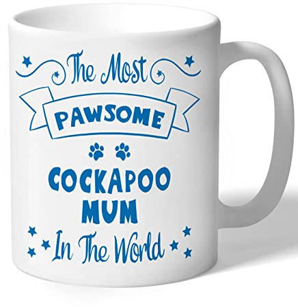 Dog Lovers Collection Cockapoo Mum Mug - Pawsome - Cockapoo Gifts (Blue Print)