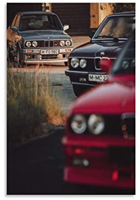 Auto-Poster Bmw E30 M3, Leinwand-Kunstposter Wandbilder Wandbild, Bilderdruck, modernes Familien-Schlafzimmer, Dekor-Poster, 30 x 45 cm