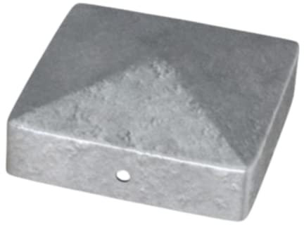 [FIXINGS DIRECT] 4x Ultimate Pyramid Post Caps (Multiple Sizes & Colours) Rust Resistant Galvanized Post Caps For Wooden Posts (4x Silver (75x75mm))