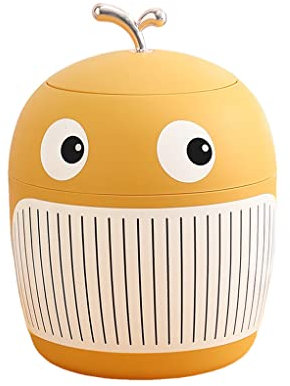 4L Poubelle De Bureau Poubelle De Stockage Des Animaux Seau Poubelle Avec Couvercle En Plastique Poubelle Réutilisable Boîte Débris Poubelle Organisateur, Jaune