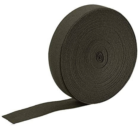 sourcing map 2cm Gummiband Breit zum Nähen, 9 Meter Elastic Rubber Band, Breites Gummiband für Hosen, Bund, Stoffe zum Nähen (Olivgrün)