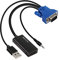 CERRXIAN VGA a HDMI con cable adaptador de audio, entrada VGA a salida HDMI, adaptador de vídeo 1080P, para PC, portátiles, monitores, proyectores, etc