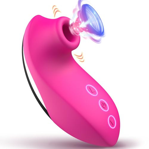EAWESION Clitoral Sucking Sex Toys for Women with 10 Powerful Vibrating Vibratorters Clitoris Nipple Clit Sucker Tongue Licker Anus Anal Massager G Spot Vibrator Vagina Stimulator Adult Sex Toy, Rose