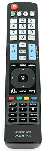 VINABTY AKB72914202,AKB33871420 Fernbedienung ersetzen Passend für LG TV 19LD350 22LD350 32LD450 37LD420 37LD450 42LD420 52LD550 19LD350C 19LE3300 32LE5310 37LD420C 42LD450 42LD550 46LD550
