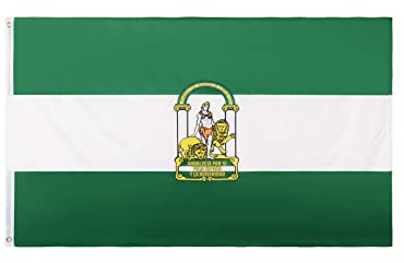 Bandera de Andalucía, bandera colores Andalucía, bandera 150cm x 90cm, bandera andaluza (Andalucía)