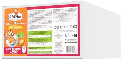 ST MICHEL - La Petite Madeleine - Moelleuse & Fondante - Lot de 350 Mini-Madeleines en Sachets Fraicheur - 1750g