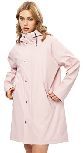 Uniquebella - Veste de pluie pour femme - Imperméable - Avec capuche - Coupe-vent et résistante aux intempéries - Veste de mi-saison respirante, pour l'extérieur, M