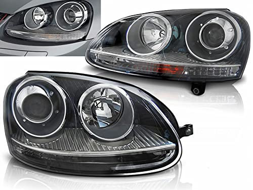 CR-Lights Scheinwerfer Set für VW Golf 5 V 2003-2007 schwarz silber Halogen