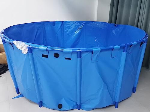 LZMZMQ Piscina Fuori Terra/Telaio Acciaio Piscina Rotonda con Cornice/Grande Albercas para Adultos for Cortile/Giardino/Casa, Diametro 1/1,5/1,8/2/ 2,5/3/ 3,5/4/ 5/6/ 7/8 M Piscine Fuori Terra Blu, C