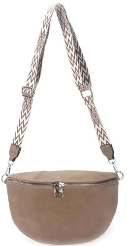 ayados Damen Crossbody Bag Bauchtasche Handtasche Schultergurt Cross body bag Tasche Schultertasche Umhängetasche 2376232 (Khaki)