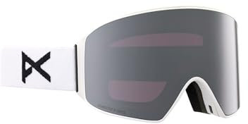 Anon Herren Snowboardbrille M4 (ZYLINDRISCH) + ZUSATZBRILLENGLAS + MFI® Gesichtsmaske, Größe:OneSize, Farben:White/prcv Sun Onyx