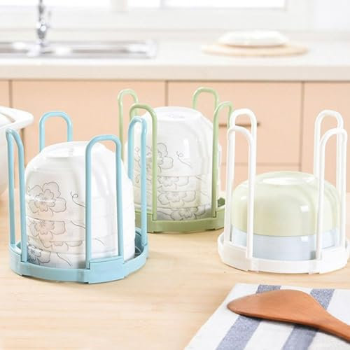 EpheyFIF Estante para utensilios de cocina para secar platos, 1 escurridor de platos, soporte vertical de plástico, para estante de gabinete de encimera (C)