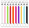 Mozeat Lens 10Pcs Stretchy Spiral Keyring Colourful Plastic Keychain Safety Theftproof Anti-Lost Stretch Cord Key Ring Spring Key Holder for School, Work, 10 Colors