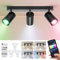 Aigostar Deckenstrahler GU10 Smarte 3 Flammig, LED Deckenleuchte Dimmbar Wandstrahler Kompatibel mit Alexa, Deckenspots mit Fernbedienung für Küche Schlafzimmer Wohnzimmer (Mit Intelligent Glühbirne)