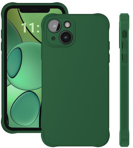 ELEVAVIDA Handyhülle für iPhone 14 grün matt mit Kameraschutz und Aufprallschutzkanten - stoßfeste, Kratzfeste Schutzhülle für Apple iPhone 14 Slim case - Anti-Fingerabdruck