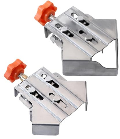 Dranng Abrazadera De Ángulo Recto | Abrazadera De Esquina De Acero Inoxidable De 90 Grados, Herramienta De Banco Oscilante Ajustable, para Carpintería, Alineación De Marcos De Imágenes